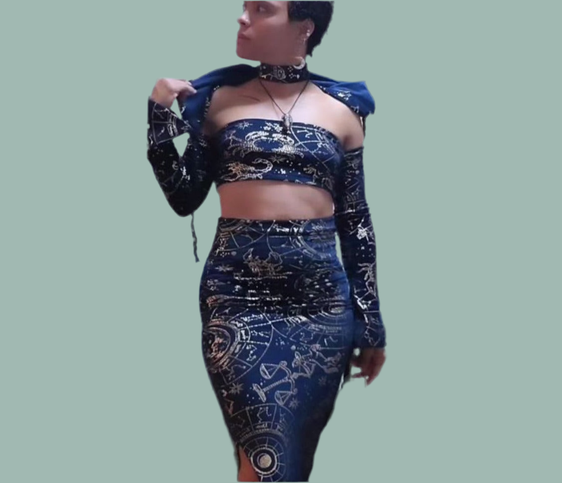 The Zodiac Dress & Bell Sleeves