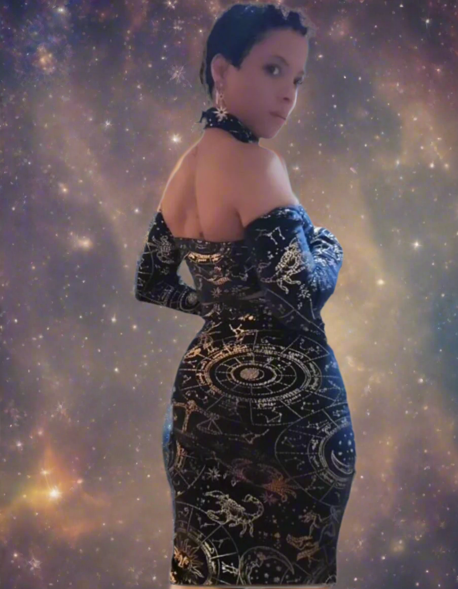The Zodiac Dress & Bell Sleeves