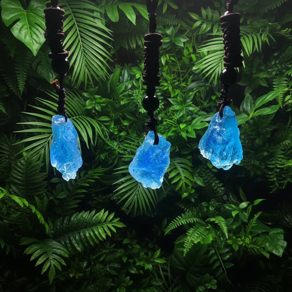 Raw Aquamarine Crystal Pendant